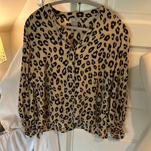 Chicos cheetah print blouse